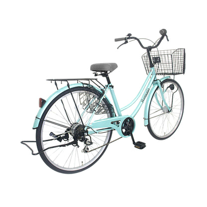 9月25日以降発送 Harmonia 自転車 ママチャリ 26インチ 6段変速ギア オートライト