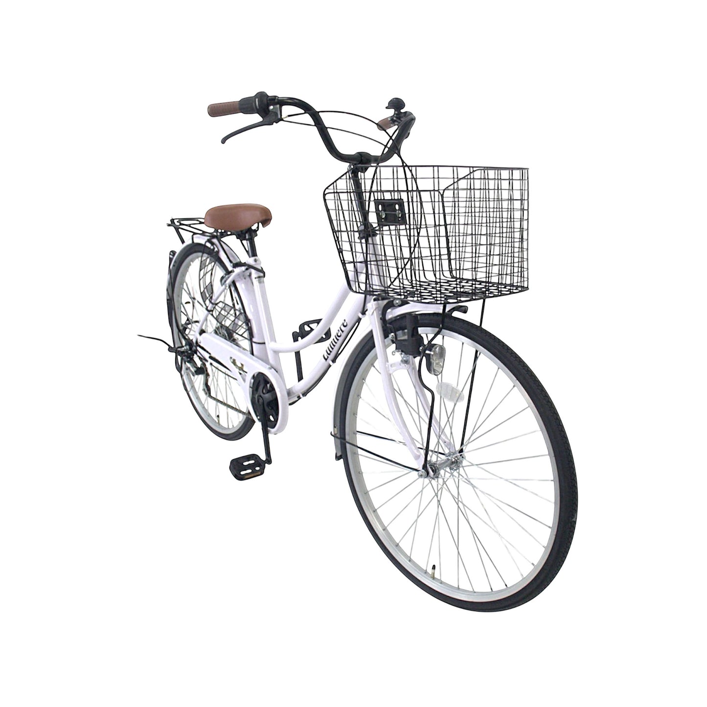 9月25日以降発送 Lumiere 自転車 ママチャリ 26インチ 6段変速ギア ブロックダイナモライト