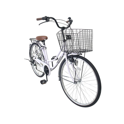 9月25日以降発送 Lumiere 自転車 ママチャリ 26インチ 6段変速ギア ブロックダイナモライト