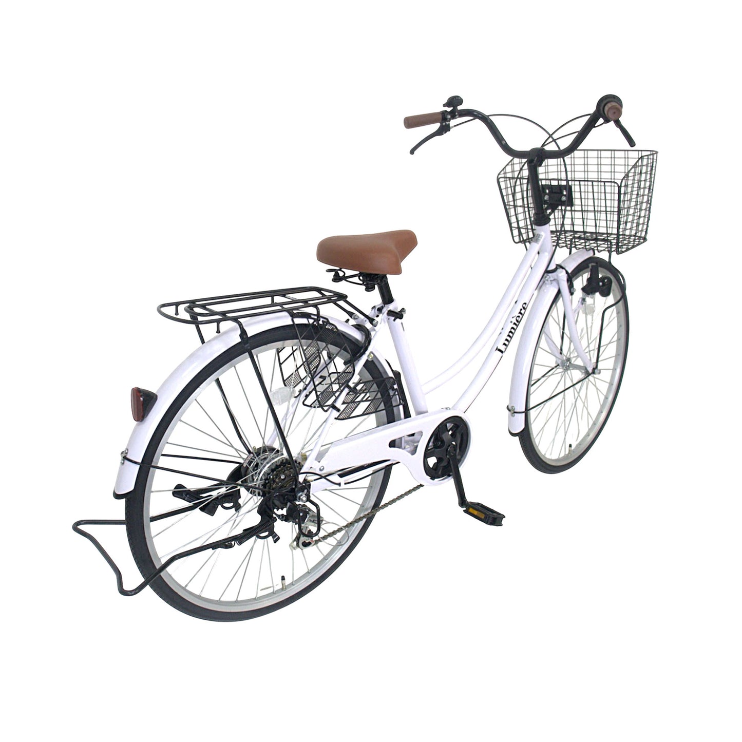 9月25日以降発送 Lumiere 自転車 ママチャリ 26インチ 6段変速ギア ブロックダイナモライト