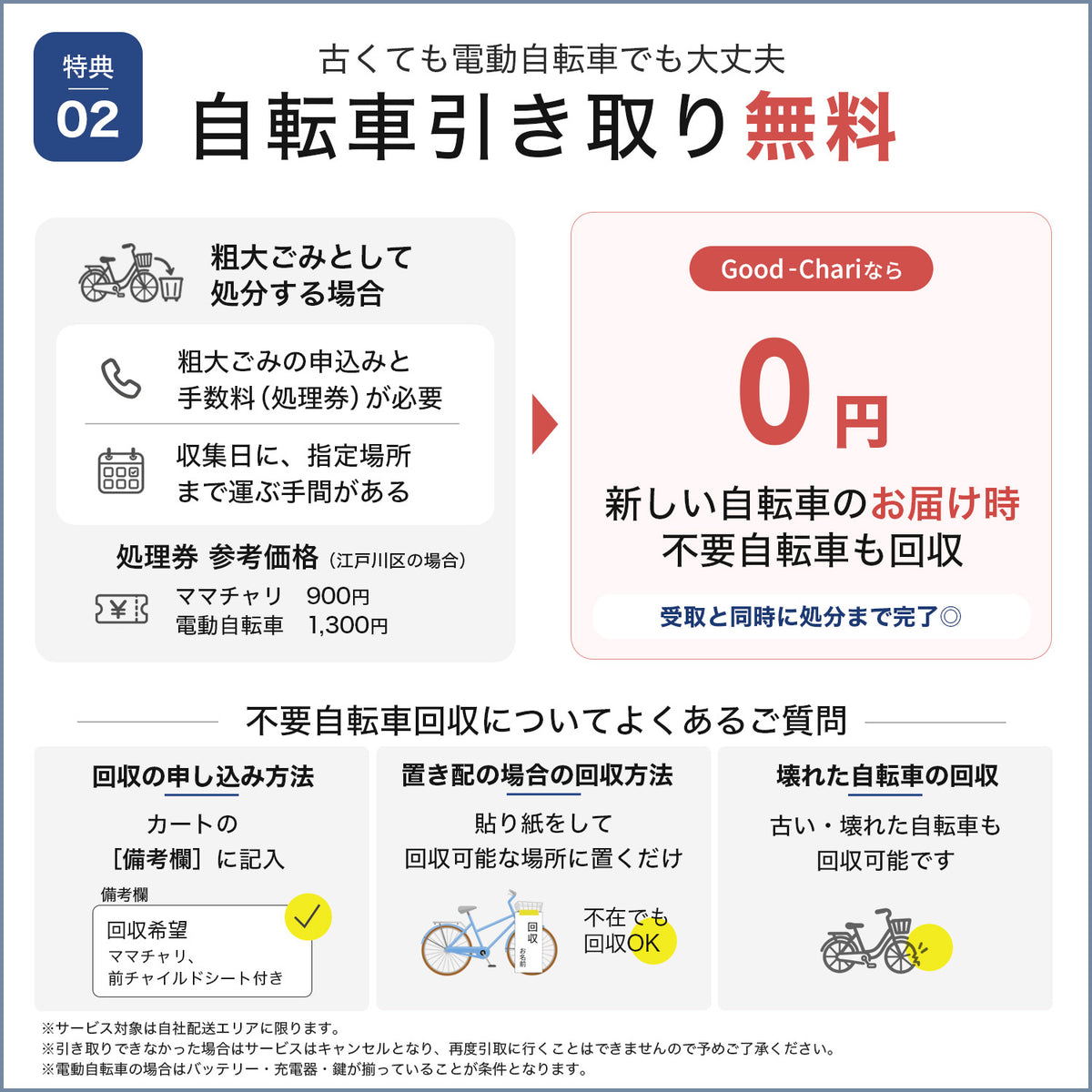 自転車回収無料